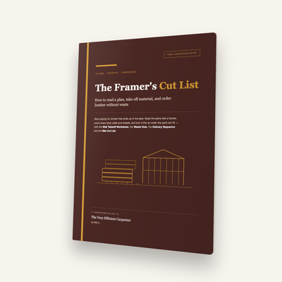 3D book mockup of The Framer's Cut List ebook