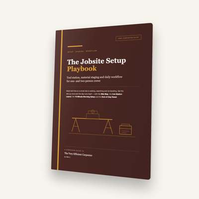 3D book mockup of The Jobsite Setup Playbook ebook